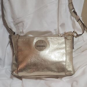 Kate Spade Metalic Gold Crossbody Bag